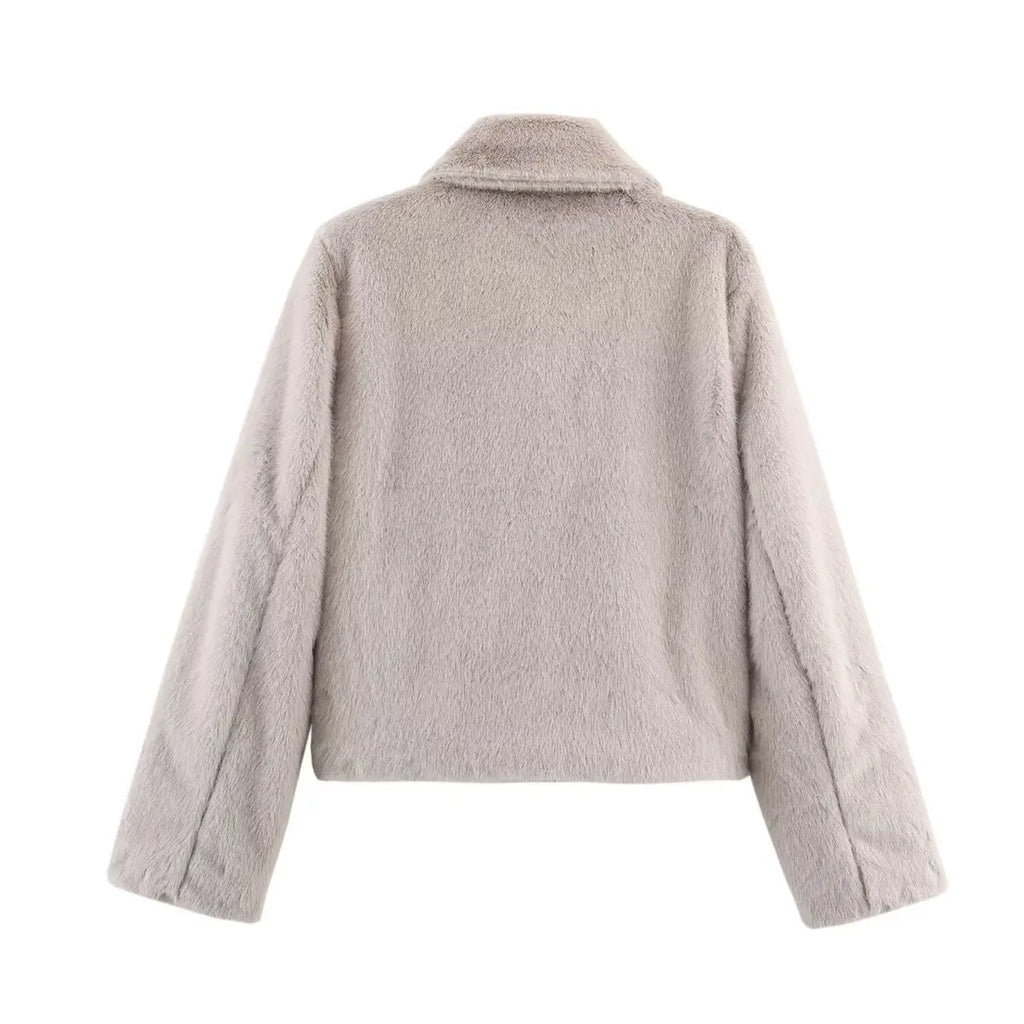 Veste marron à manches longues,