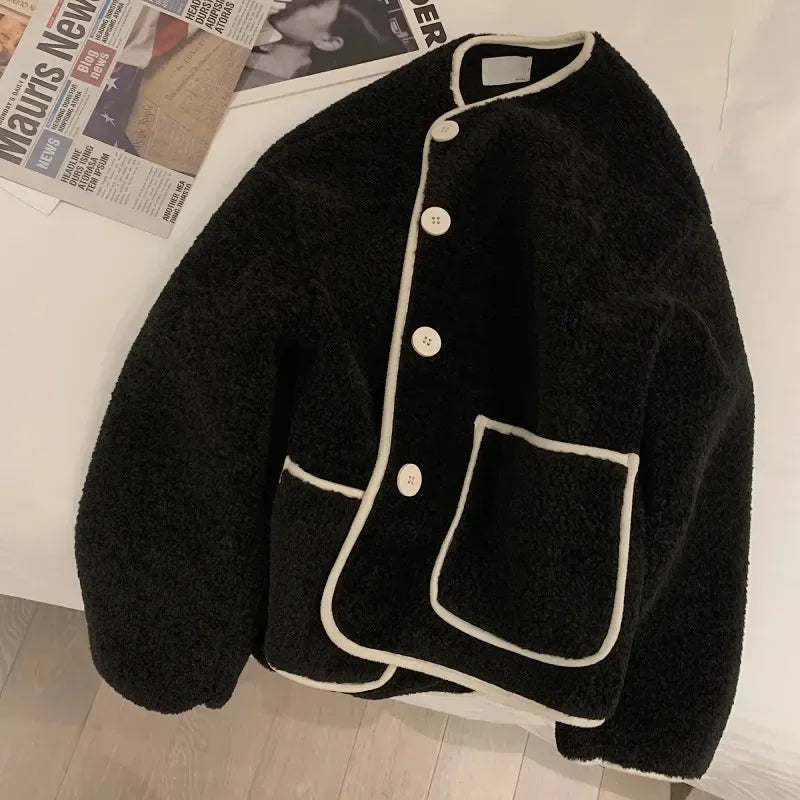 Short Lamb Fur Jacket