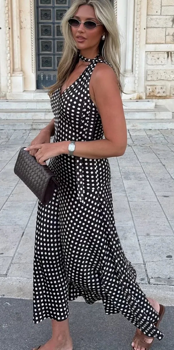 Robe d’été Dos Ouvert à pois