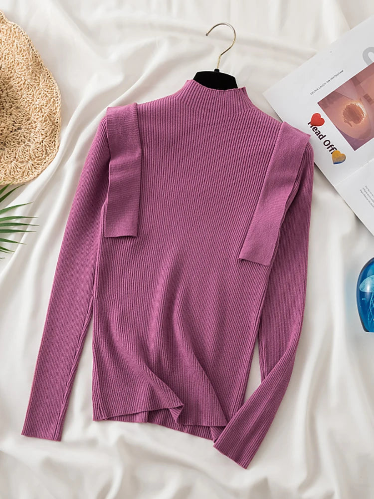 Pull Volants Col-roulé