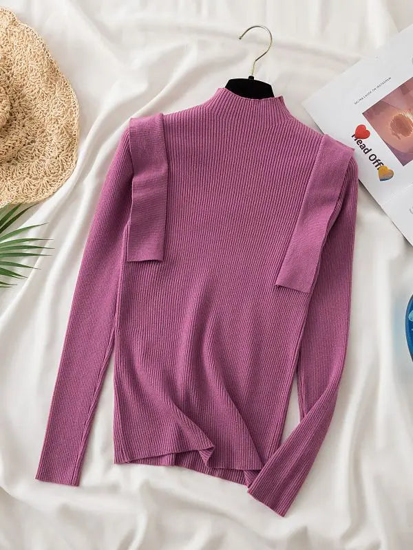 Pull Volants Col-roulé