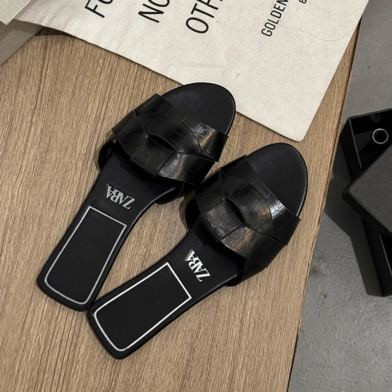 Sandales plates Zara d’été confortable et décontracté