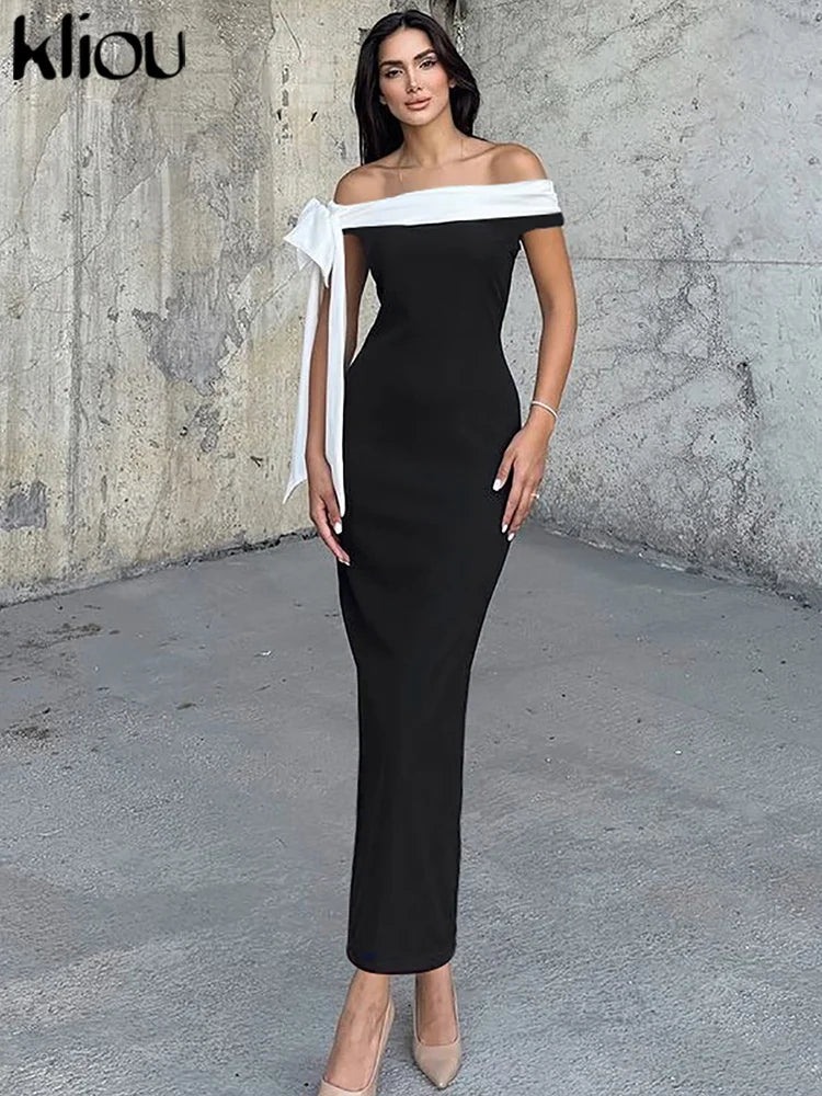 Robe de Soirée mi-longue avec Rubans