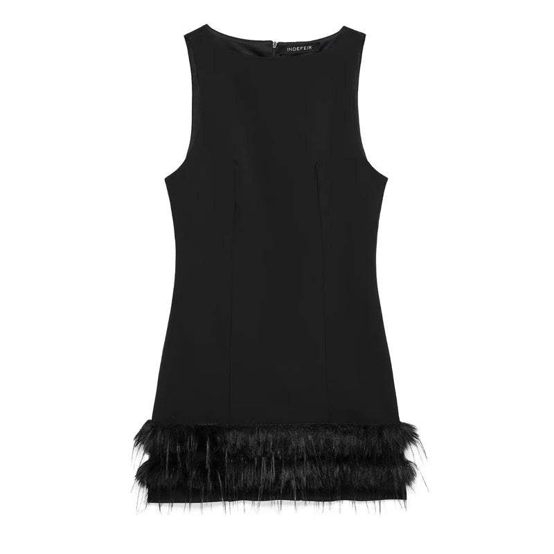 Robe en plumes Mini