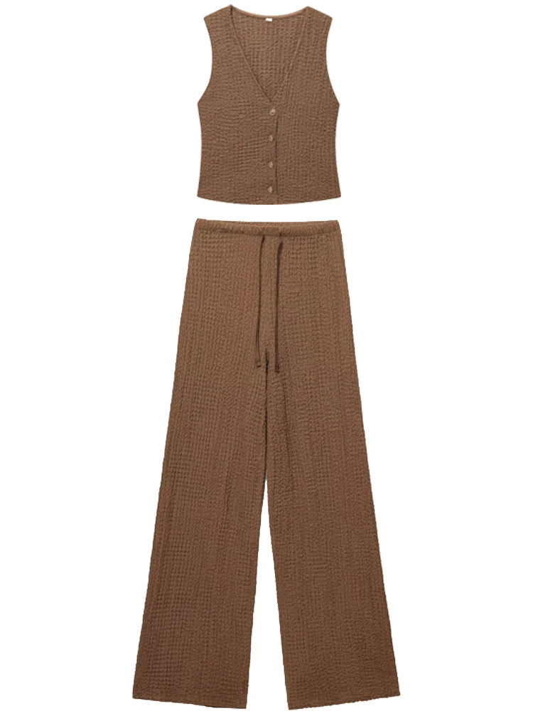 Ensemble deux pièces                          Pantalon Long et Haut Court