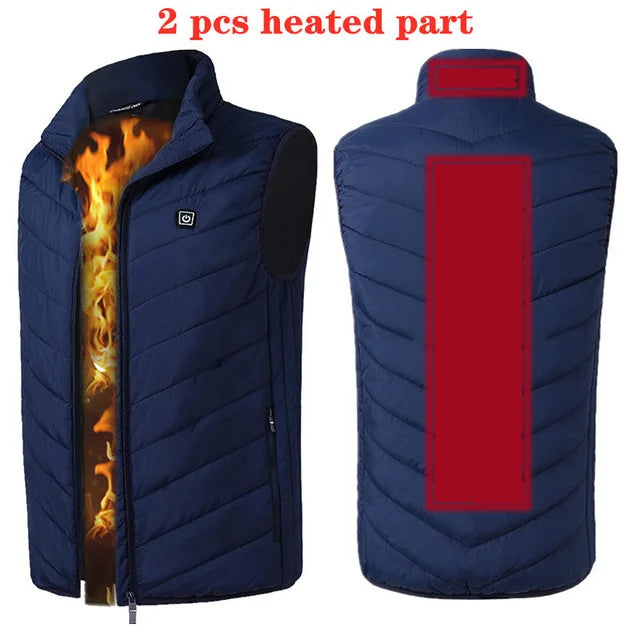 Gilet chauffant 17/13 zones pour femmes et hommes. Veste tactique électrique à chauffage USB.