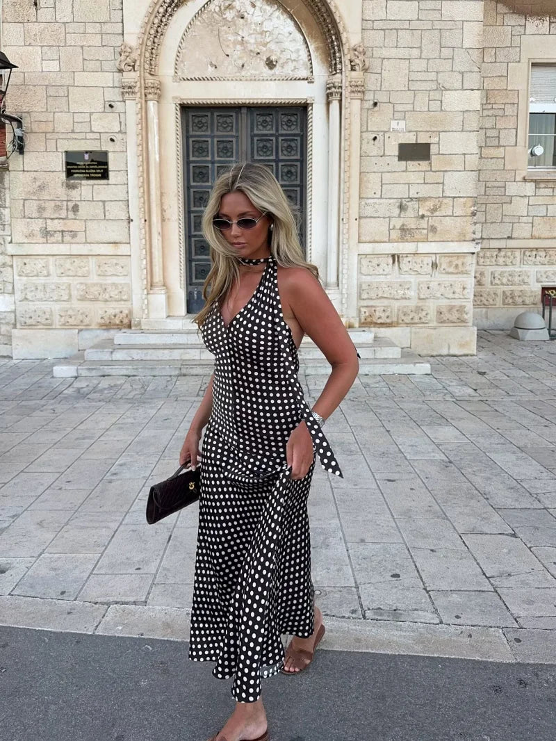 Robe d’été Dos Ouvert à pois