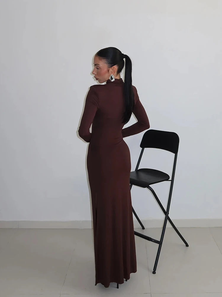 Robes Longues Col roulé Slim