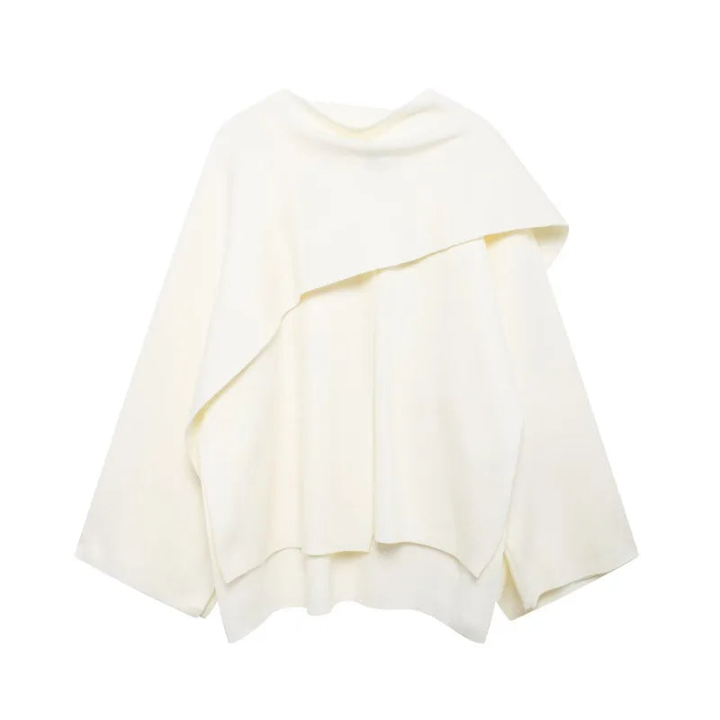 Women Fashion Scarf Woolen Jacket Long Sleeve