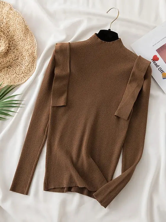 Pull Volants Col-roulé