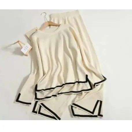 Two Piece Set Wide Leg Pants Tops