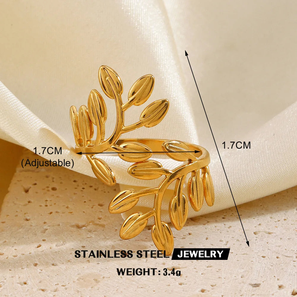 Bague en acier inoxydable doré en forme de cœur anneau creux, bijou étanche