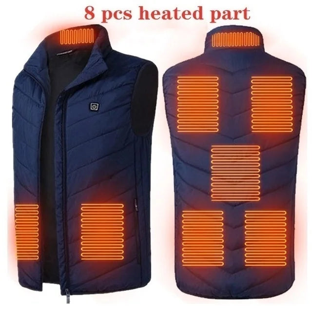 Gilet chauffant 17/13 zones pour femmes et hommes. Veste tactique électrique à chauffage USB.