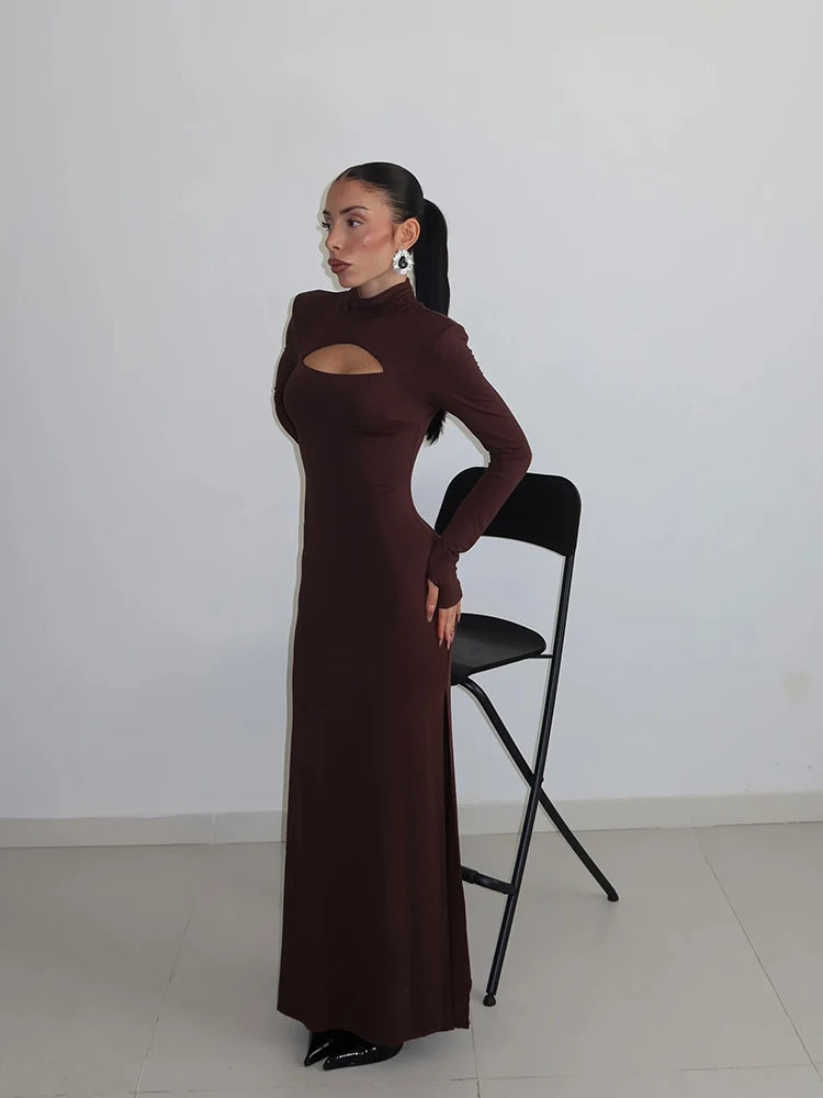 Robes Longues Col roulé Slim