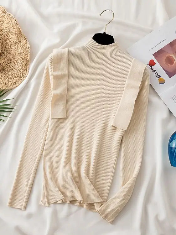 Pull Volants Col-roulé