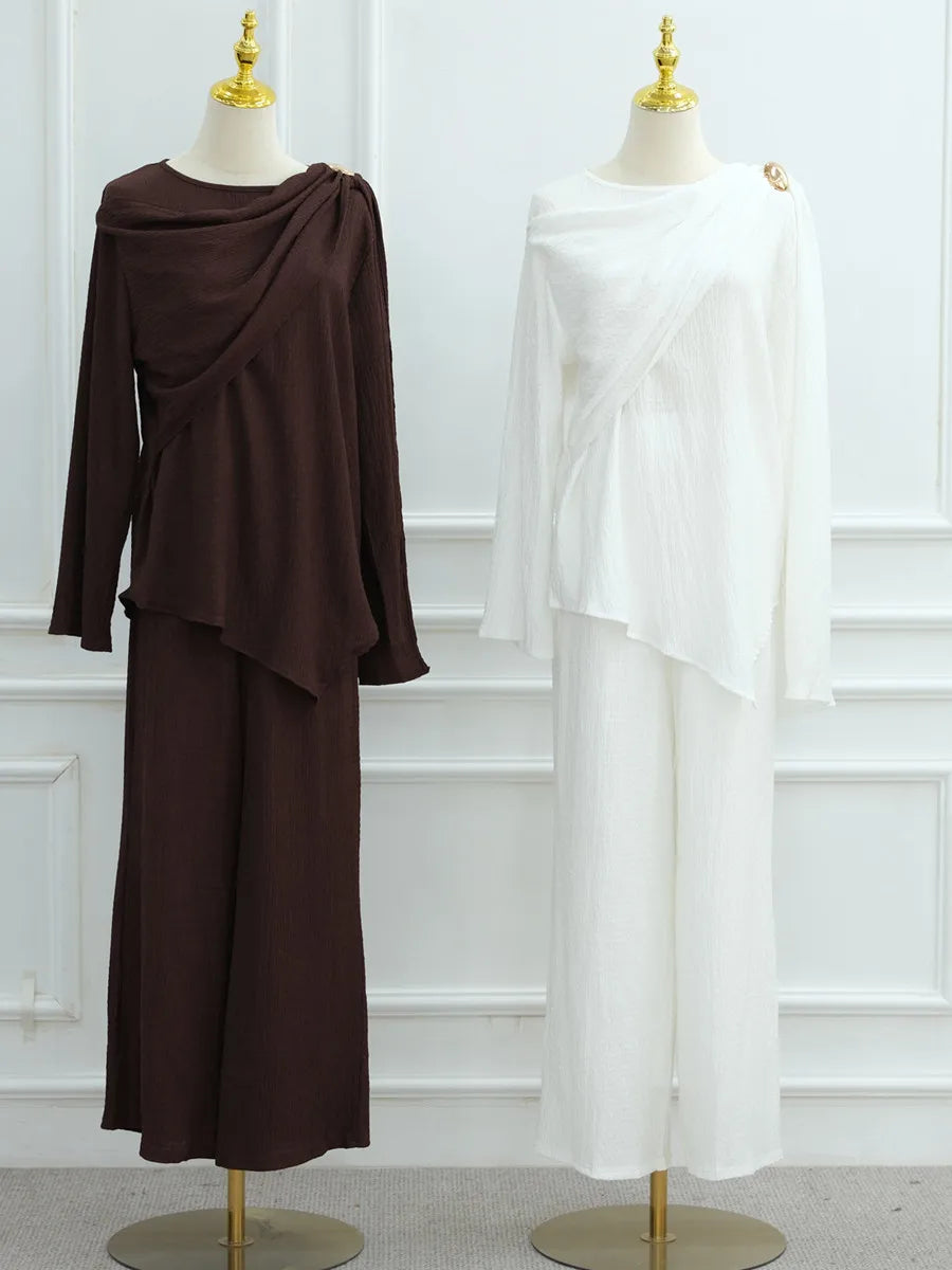 Ensemble deux pièces abaya Türkiye haut et pantalon
