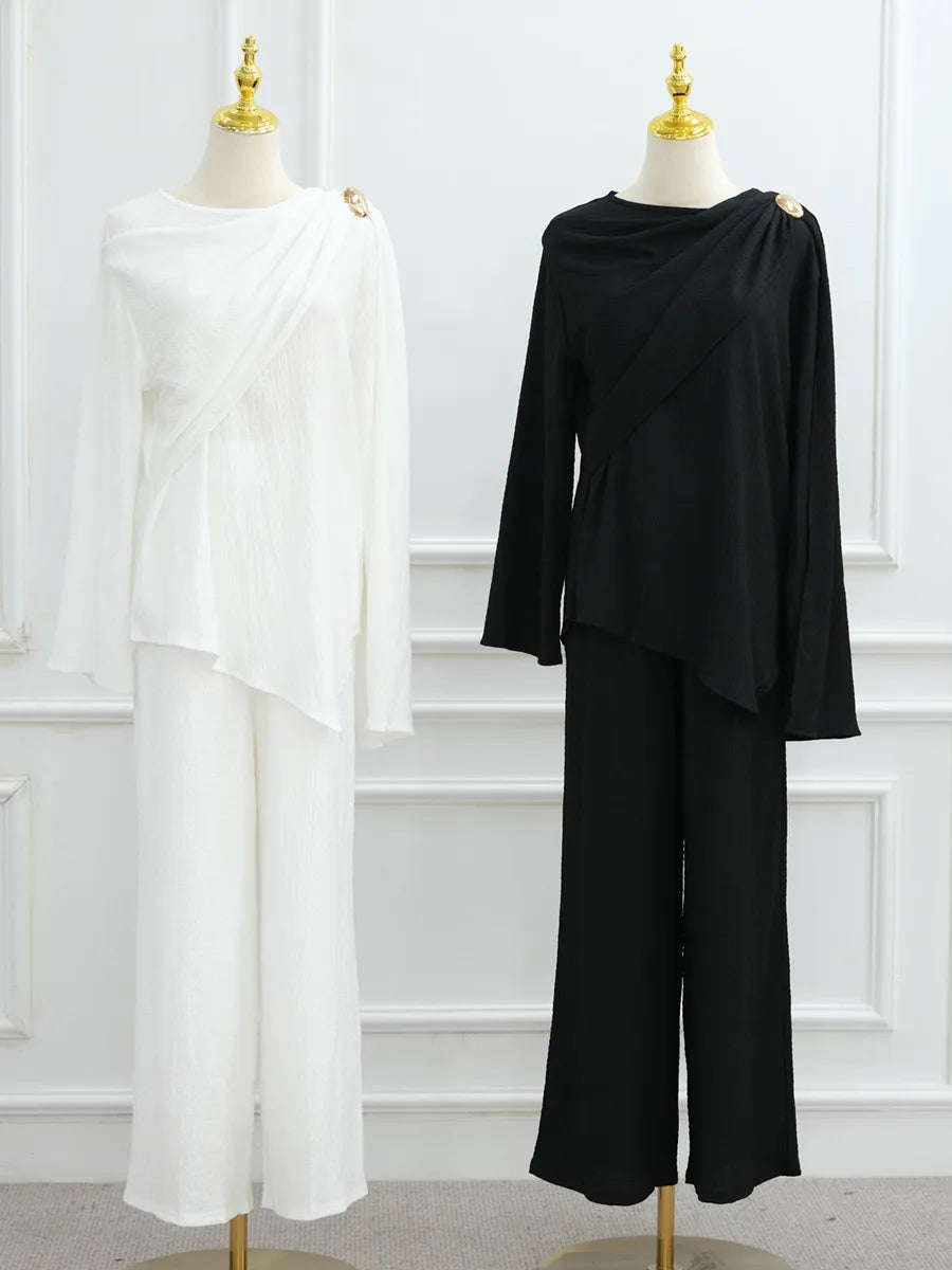 Ensemble deux pièces abaya Türkiye haut et pantalon