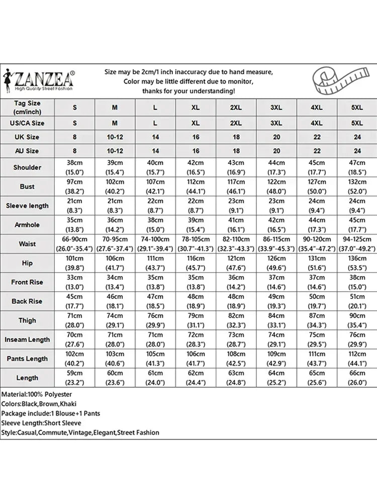Ensembles de 2 pièces                      Pantalons à jambes larges et Blouses à manches courtes