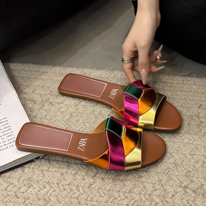 Sandales plates Zara d’été confortable et décontracté