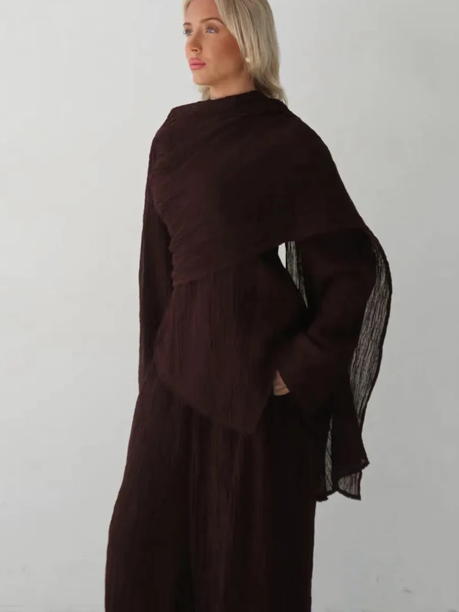 Ensemble deux pièces abaya Türkiye haut et pantalon